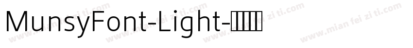 MunsyFont-Light字体转换