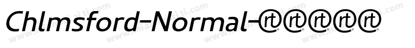 Chlmsford-Normal字体转换