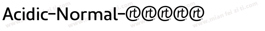 Acidic-Normal字体转换
