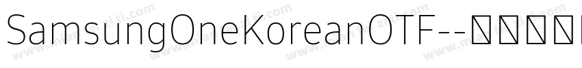 SamsungOneKoreanOTF-字体转换