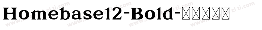 Homebase12-Bold字体转换