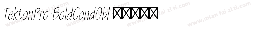 TektonPro-BoldCondObl字体转换