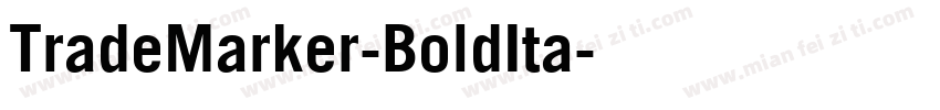 TradeMarker-BoldIta字体转换