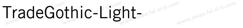 TradeGothic-Light字体转换