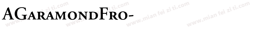 AGaramondFro字体转换