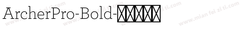 ArcherPro-Bold字体转换