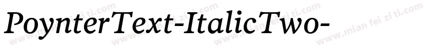 PoynterText-ItalicTwo字体转换