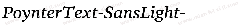 PoynterText-SansLight字体转换