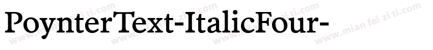 PoynterText-ItalicFour字体转换