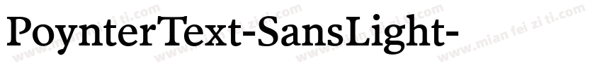 PoynterText-SansLight字体转换