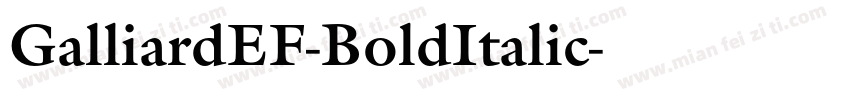 GalliardEF-BoldItalic字体转换