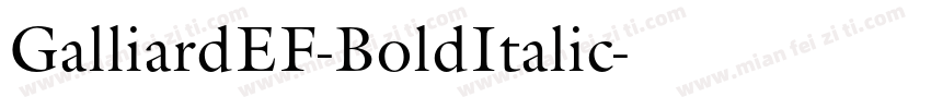 GalliardEF-BoldItalic字体转换