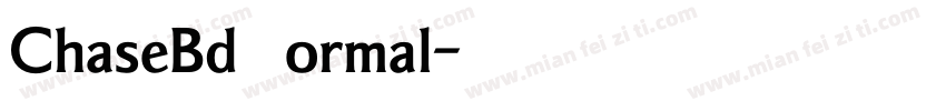 ChaseBdNormal字体转换