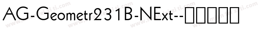 AG-Geometr231B-NExt-字体转换