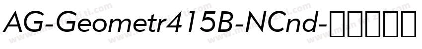 AG-Geometr415B-NCnd字体转换