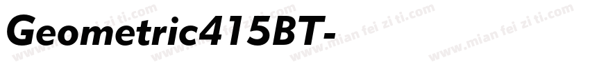 Geometric415BT字体转换