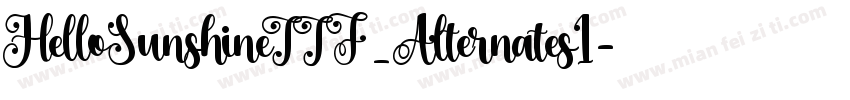 HelloSunshineTTF_Alternates1字体转换