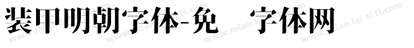 装甲明朝字体字体转换