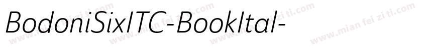 BodoniSixITC-BookItal字体转换