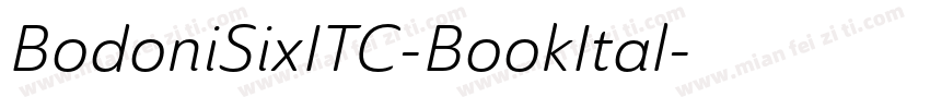 BodoniSixITC-BookItal字体转换