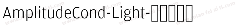 AmplitudeCond-Light字体转换