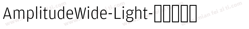 AmplitudeWide-Light字体转换