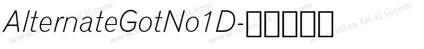 AlternateGotNo1D字体转换