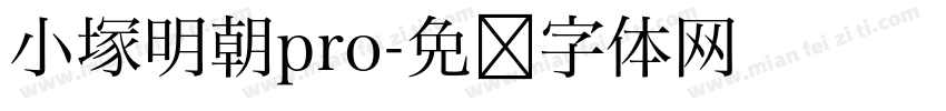 小塚明朝pro字体转换