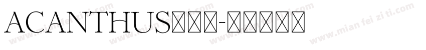 Acanthus转换器字体转换