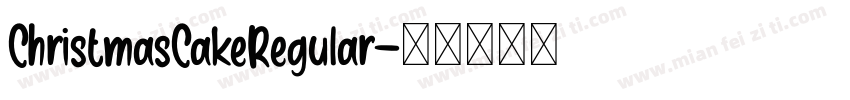 ChristmasCakeRegular字体转换