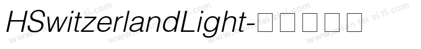 HSwitzerlandLight字体转换