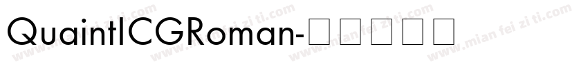 QuaintICGRoman字体转换