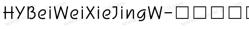 HYBeiWeiXieJingW字体转换