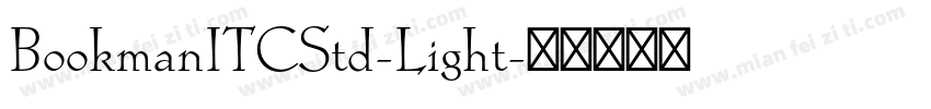 BookmanITCStd-Light字体转换