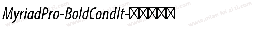 MyriadPro-BoldCondIt字体转换