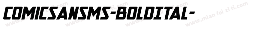 ComicSansMS-BoldItal字体转换