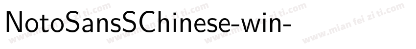 NotoSansSChinese-win字体转换