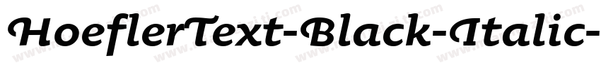 HoeflerText-Black-Italic-Swash字体转换