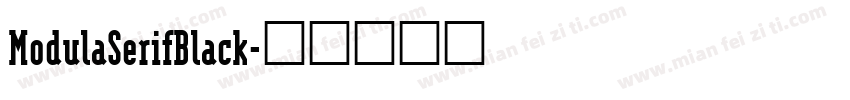 ModulaSerifBlack字体转换