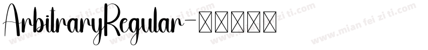 ArbitraryRegular字体转换