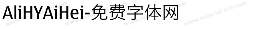 AliHYAiHei字体转换