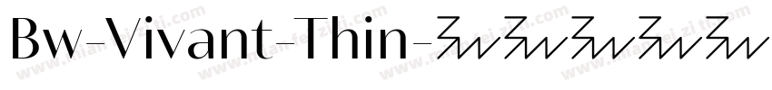 Bw-Vivant-Thin字体转换