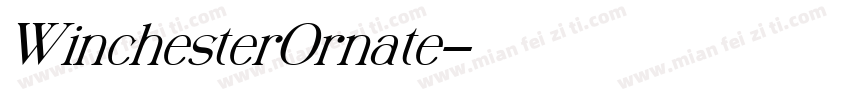 WinchesterOrnate字体转换