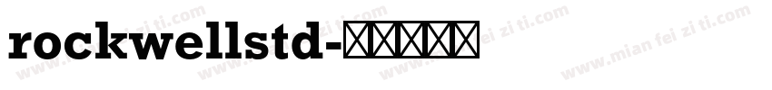 rockwellstd字体转换