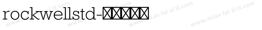 rockwellstd字体转换