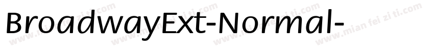 BroadwayExt-Normal字体转换