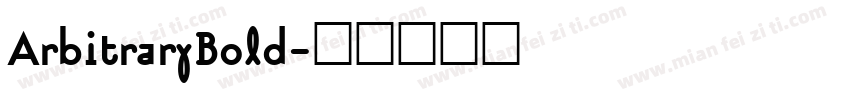 ArbitraryBold字体转换