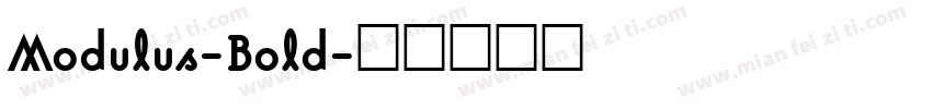 Modulus-Bold字体转换