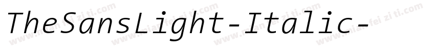 TheSansLight-Italic字体转换