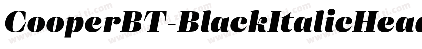 CooperBT-BlackItalicHeadline字体转换